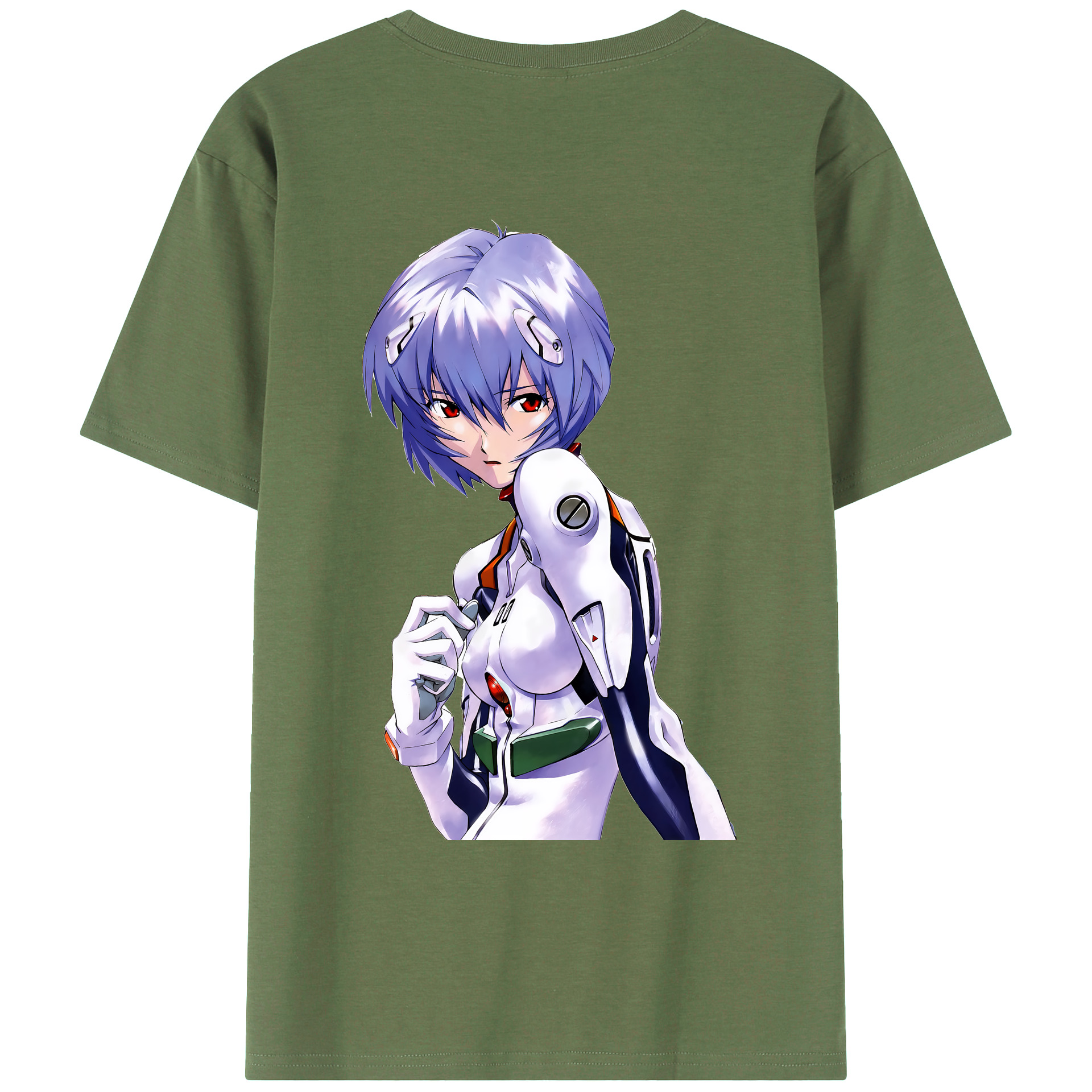 （画像用） EVA 新世紀エヴァンゲリオン 綿100％ メンズ半袖Tシャツ（バックプリント） 通気性